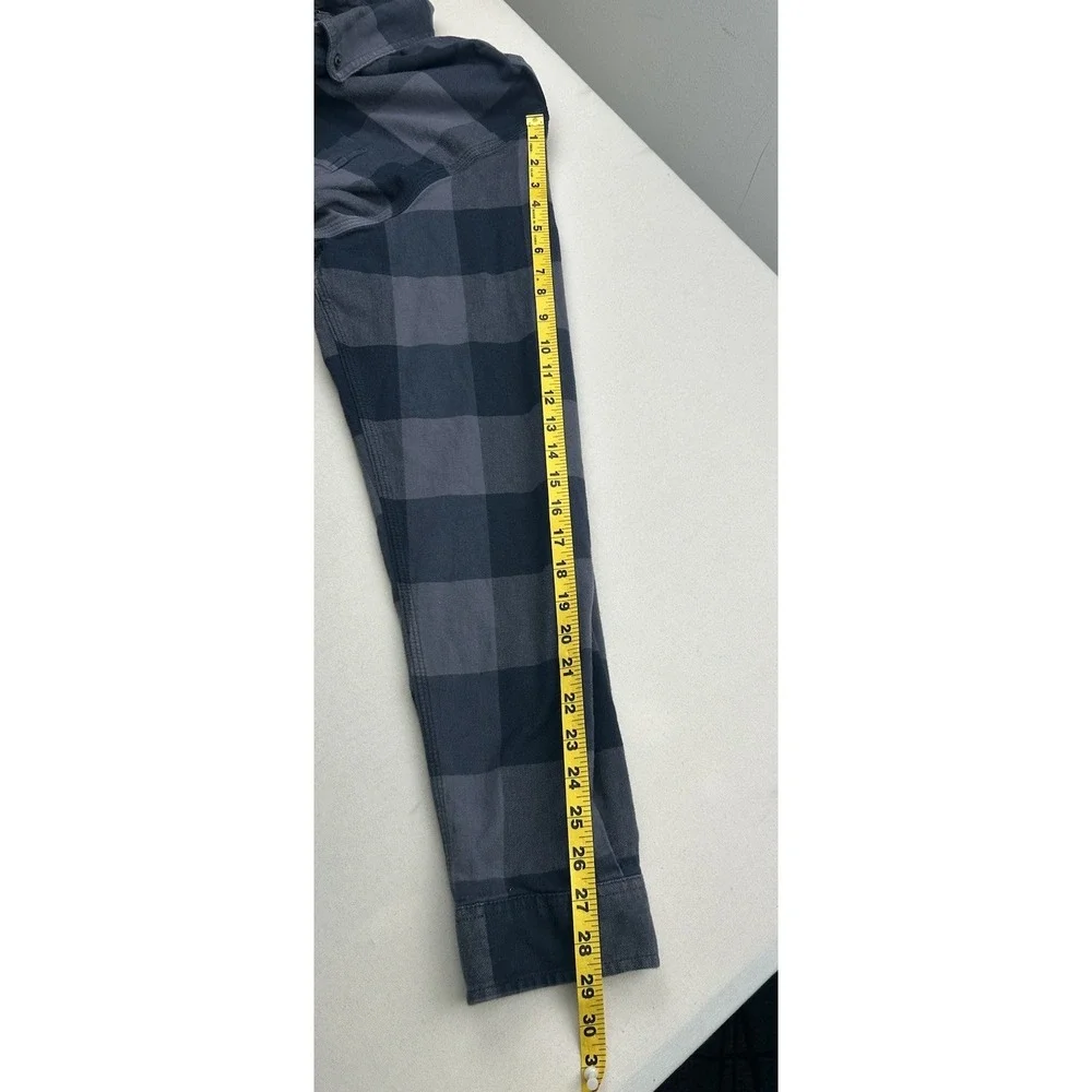 Carhartt Flannel Shirt Men's 2XLT Blue Plaid Relaxed Fit Pockets Button TW4448-M